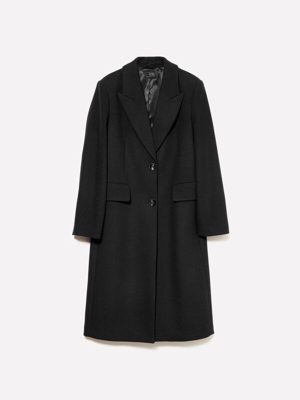 Cappotto monopetto nero - cappotti da donna | Sisley
