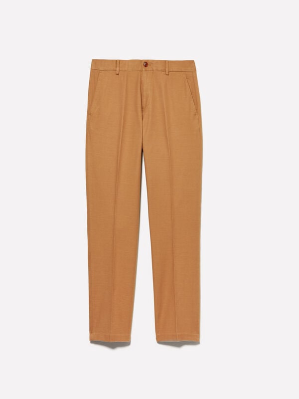 Pantaloni slim comfort fit cammello Pantaloni slim comfort fit cammello - pantaloni slim da uomo | Sisley
