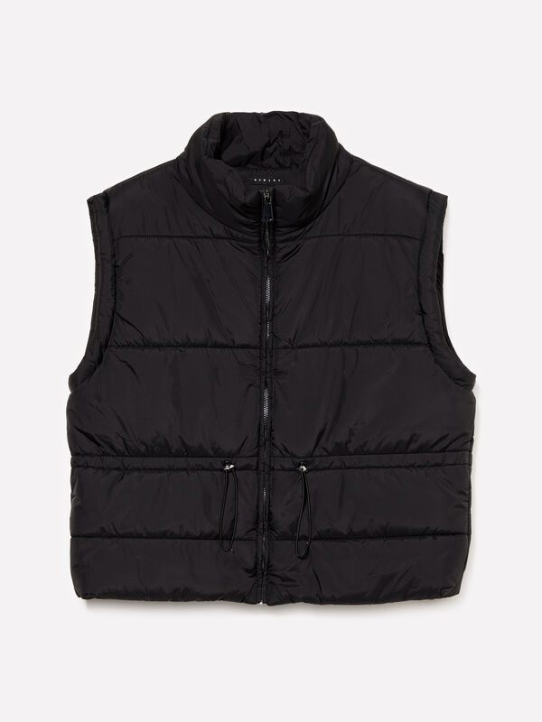 Gilet nero imbottito - gilet e smanicati da donna | Sisley