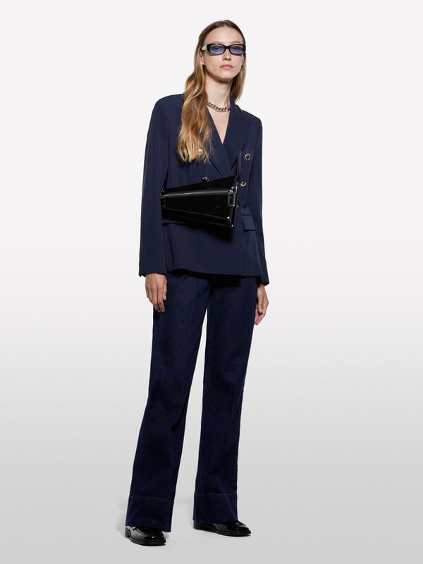 Blazer blu scuro con bottoni gold Blazer blu scuro con bottoni gold - blazer da donna | Sisley