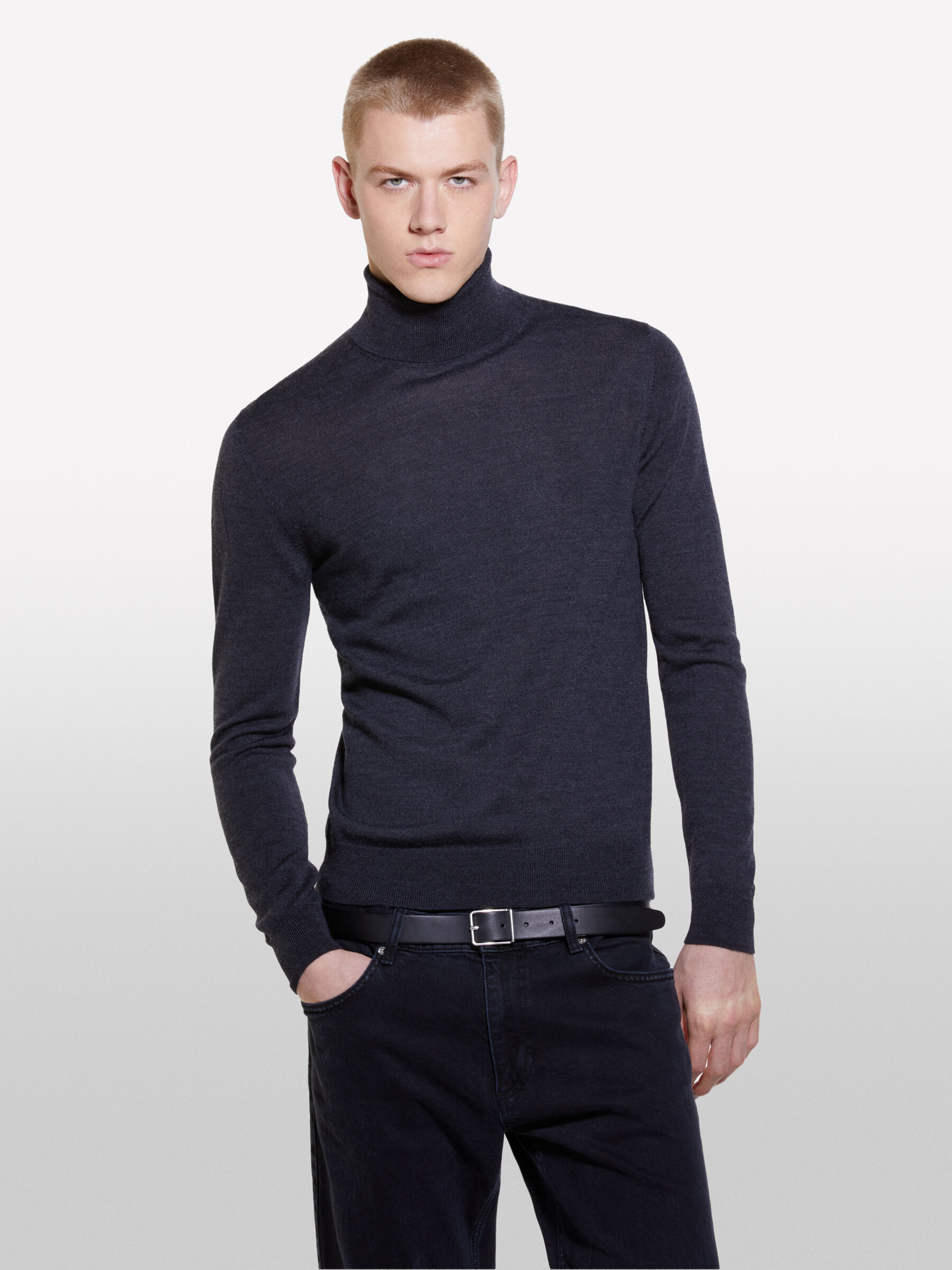 Maglia grigio scuro a collo alto Grigio Scuro Sisley