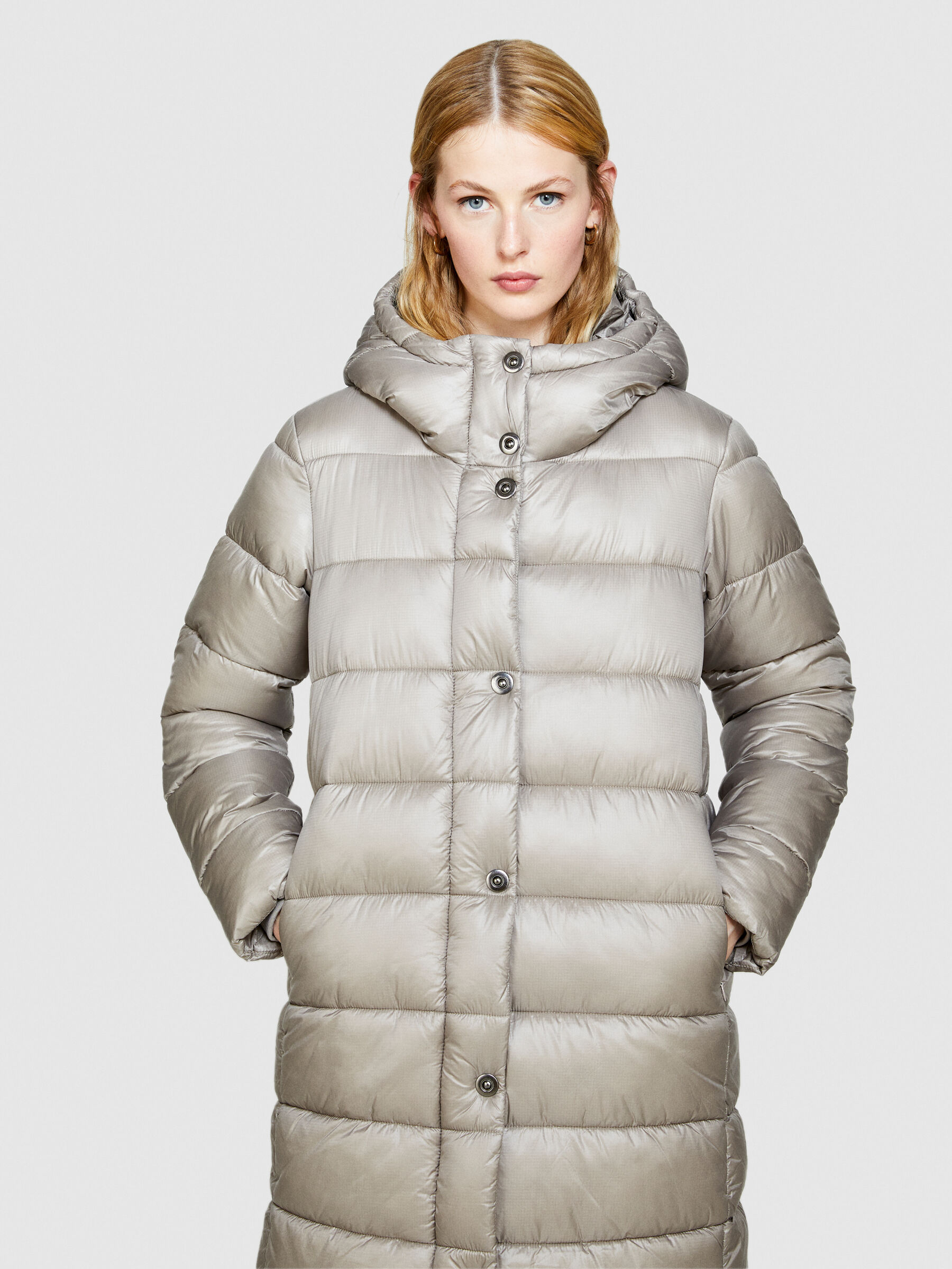 Giubbotto lungo imbottito Beige Donna Sisley