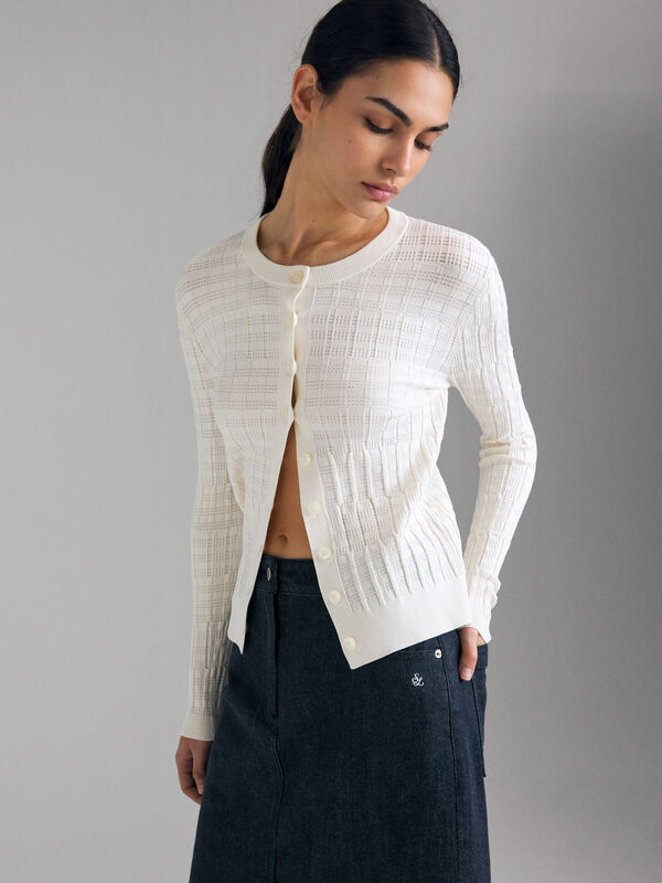 Cardigan texturizzato - cardigan da donna | Sisley