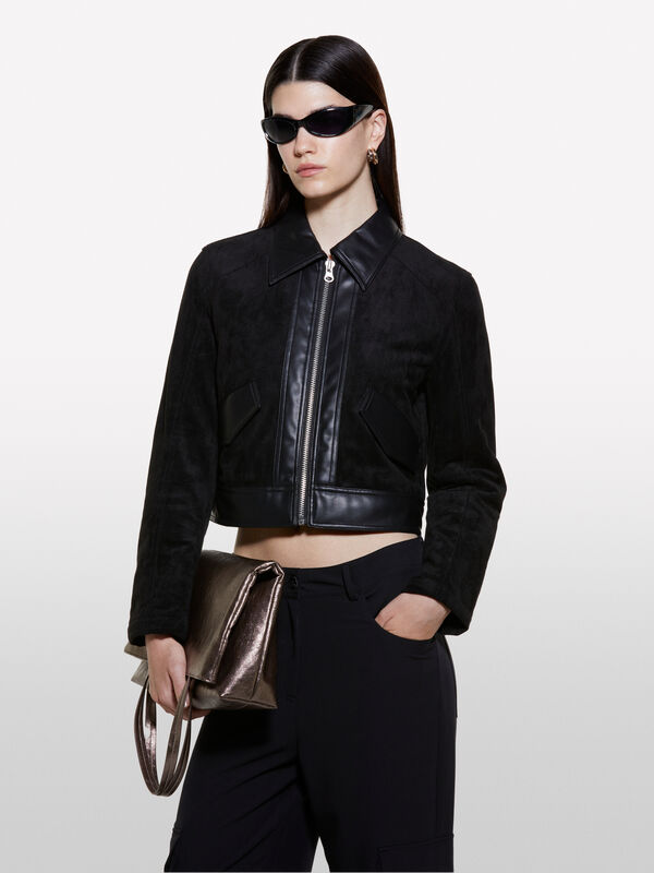 Giubbotto cropped boxy fit - giacche e giubbotti da donna | Sisley