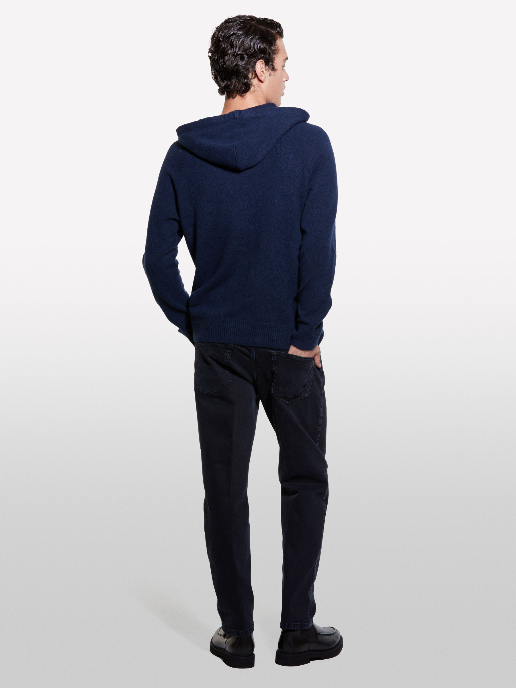 Felpa blu scuro in maglia Blu Scuro Sisley