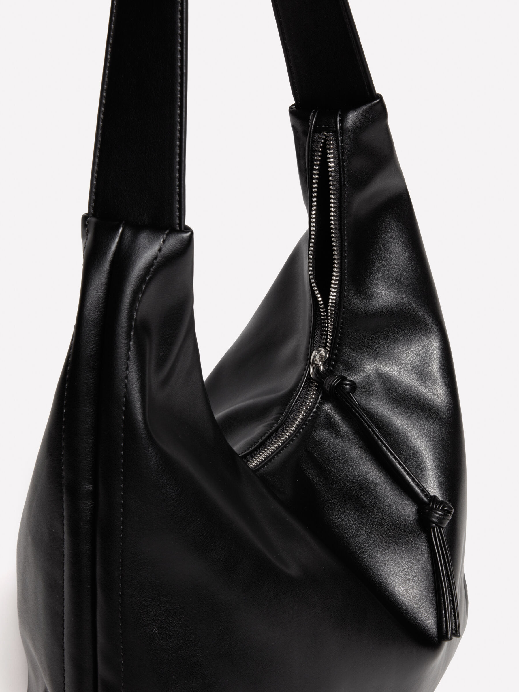 Borsa nera con coulisse Nero Sisley