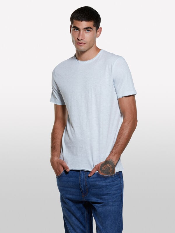 T-shirt a maniche corte slim fit azzurra T-shirt a maniche corte slim fit azzurra - t-shirt a manica corta da uomo | Sisley