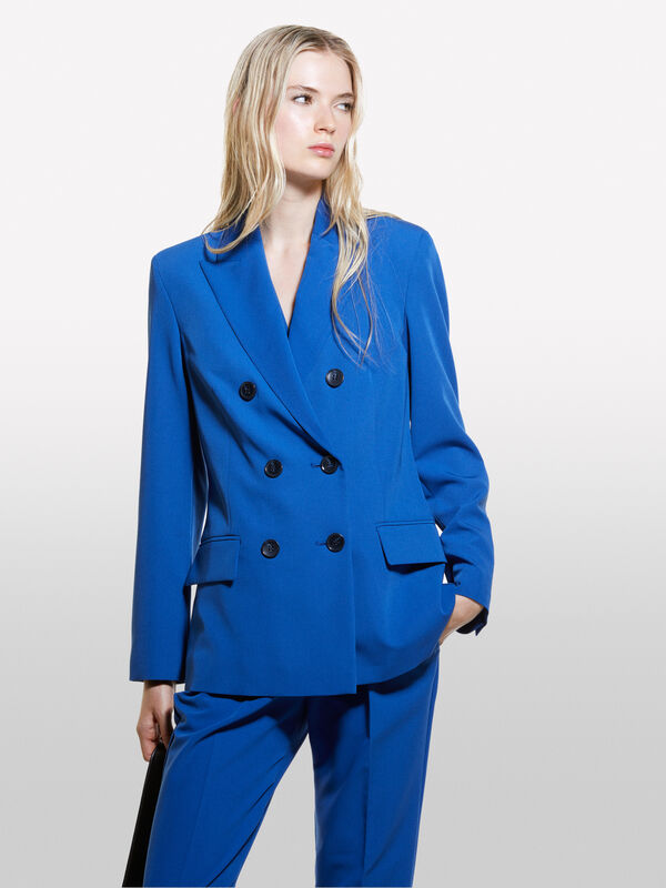 Blazer doppiopetto blu - blazer da donna | Sisley