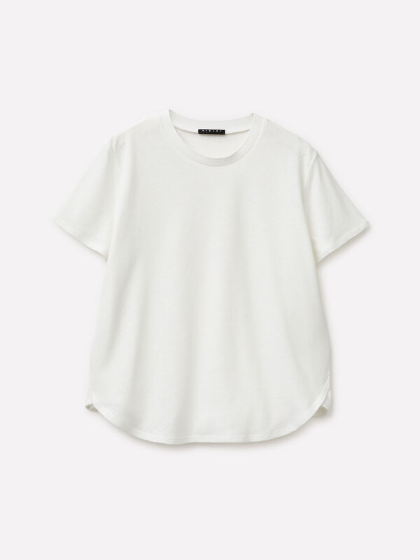 T-shirt in misto lino - t-shirt a manica corta da donna | Sisley