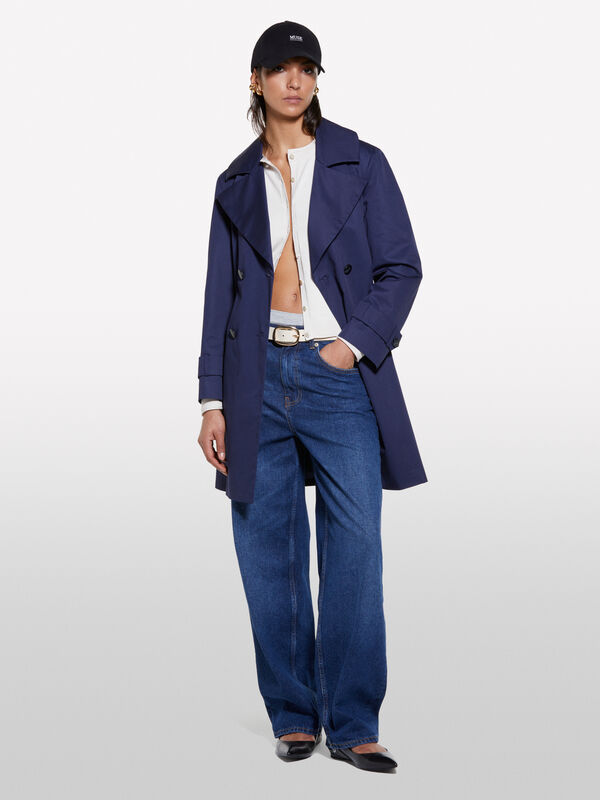Trench blu scuro - trench e impermeabili da donna | Sisley