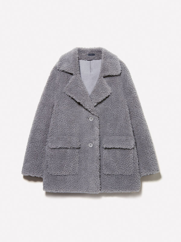 Cappotto teddy grigio - cappotti da donna | Sisley