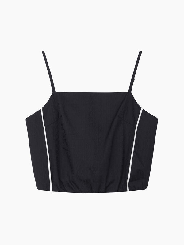 Bustier nero con motivo jacquard - sisley k top | Sisley K