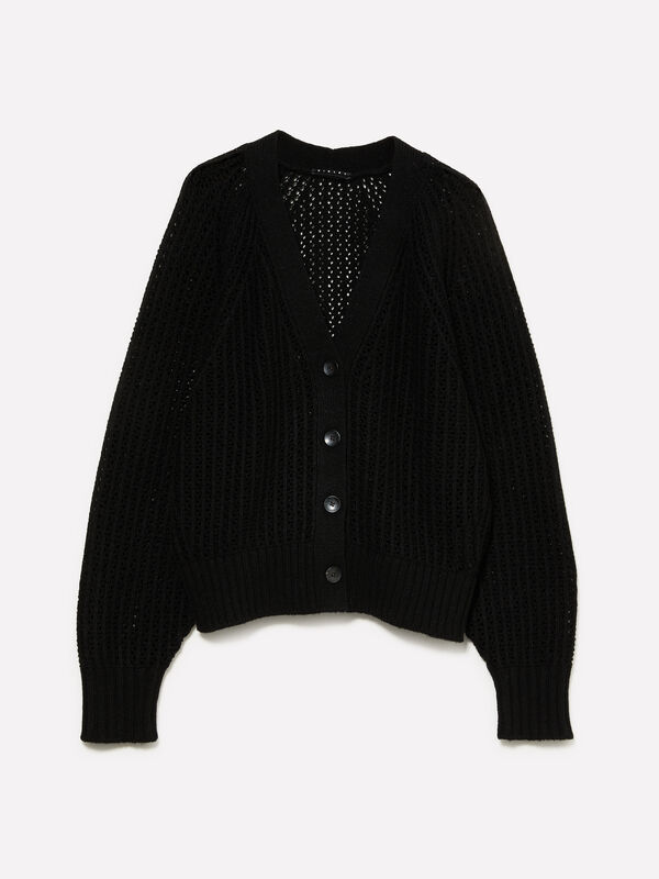 Cardigan traforato - cardigan da donna | Sisley