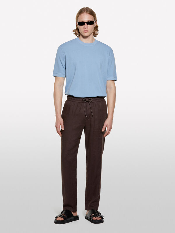T-shirt azzurra a maniche corte - t-shirt a manica corta da uomo | Sisley