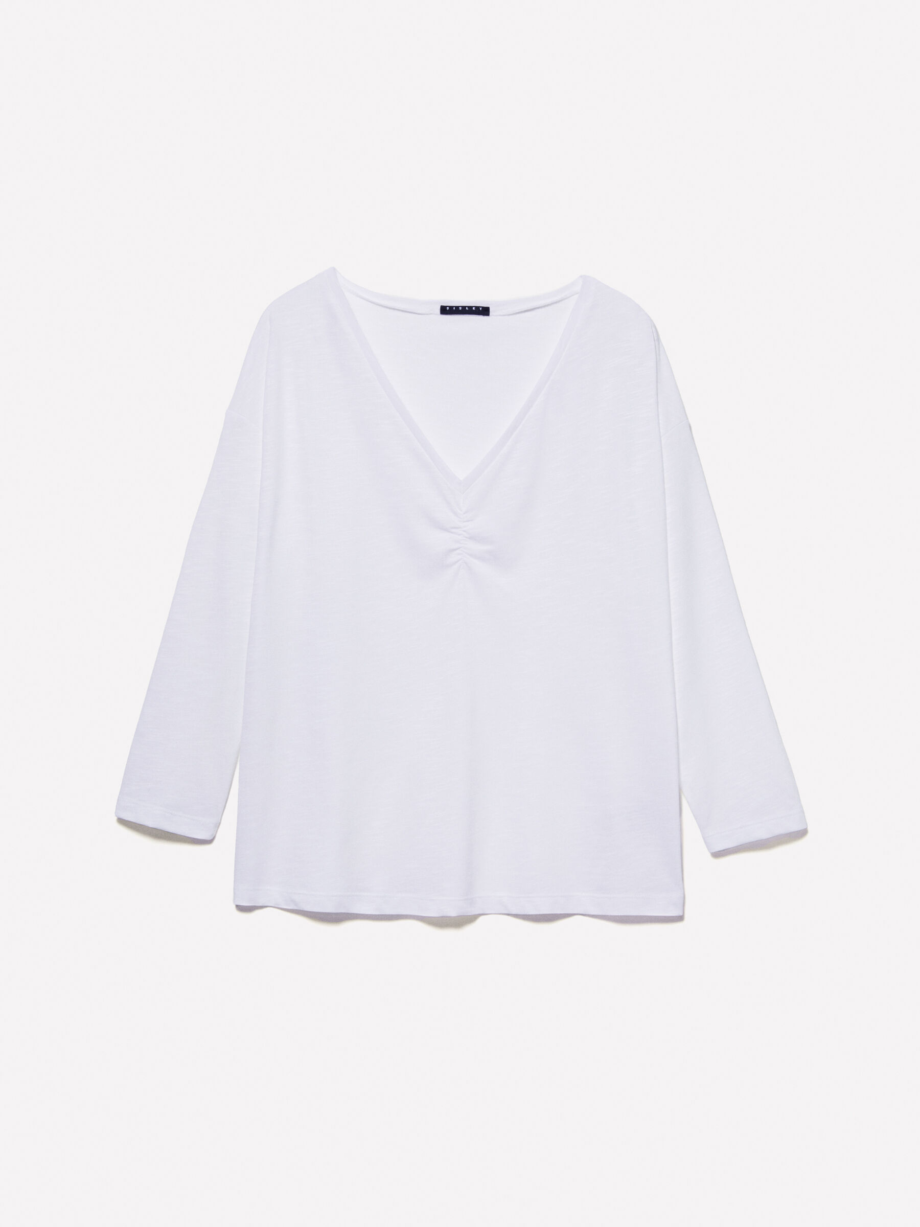 T-SHIRT SCOLLO 'V' Donna image number null