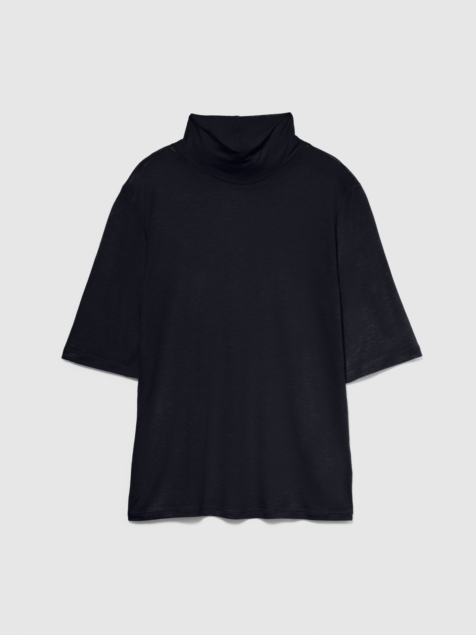 T shirt con maniche al gomito Nero Donna Sisley