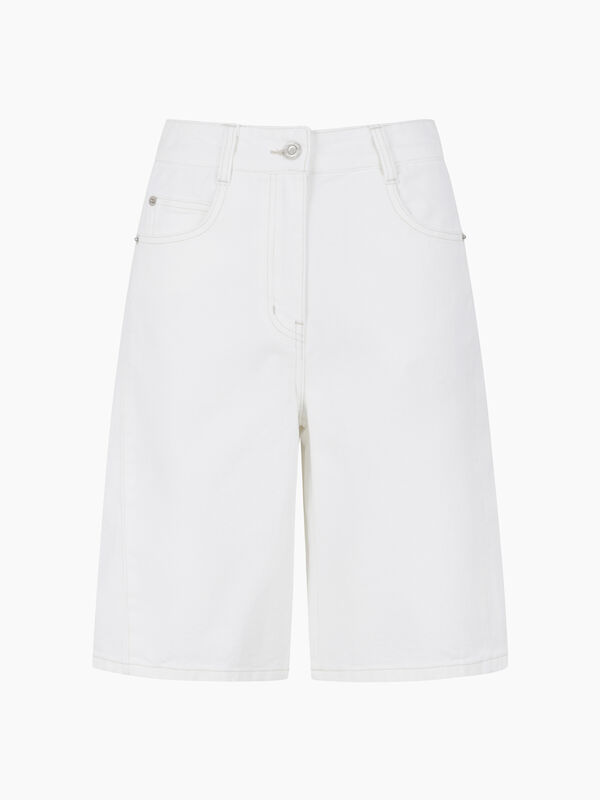 Bermuda di jeans color bianchi - sisley k pantaloncini jeans | Sisley K