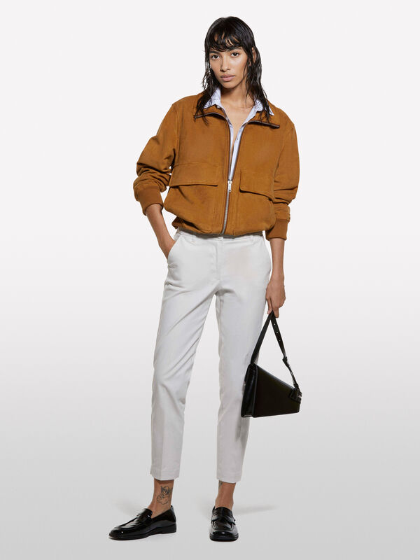 Chino slim fit beige chiaro - pantaloni slim-fit da donna | Sisley