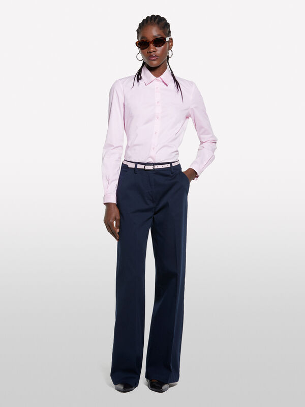 Pantaloni wide leg blu scuro - pantaloni palazzo da donna | Sisley