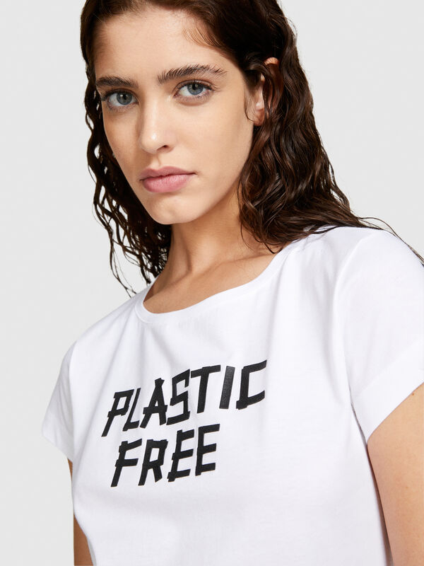 T-shirt slim fit con stampa - t-shirt a manica corta da donna | Sisley