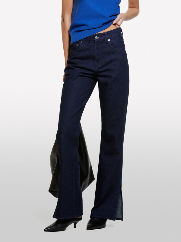 Jeans a vita alta con spacchi - jeans a vita alta da donna | Sisley