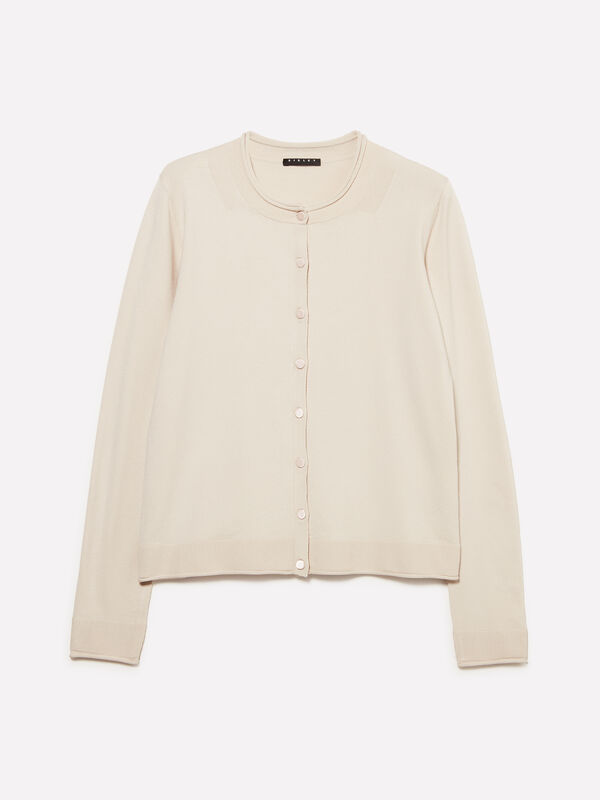 Cardigan regular fit beige - cardigan da donna | Sisley