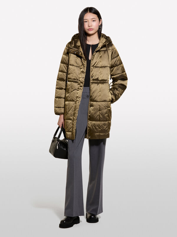 Parka imbottito in nylon satin  - piumini e giacche imbottite da donna | Sisley