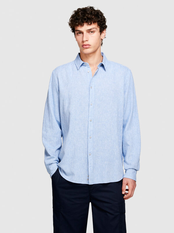 Camicia in misto lino - camicie lino da uomo | Sisley