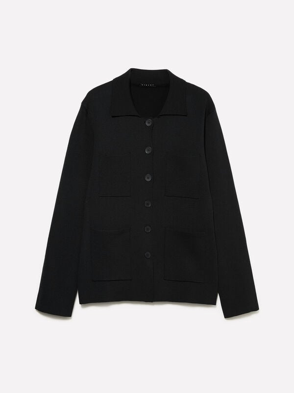 Blazer in maglia nero Blazer in maglia nero - blazer da uomo | Sisley