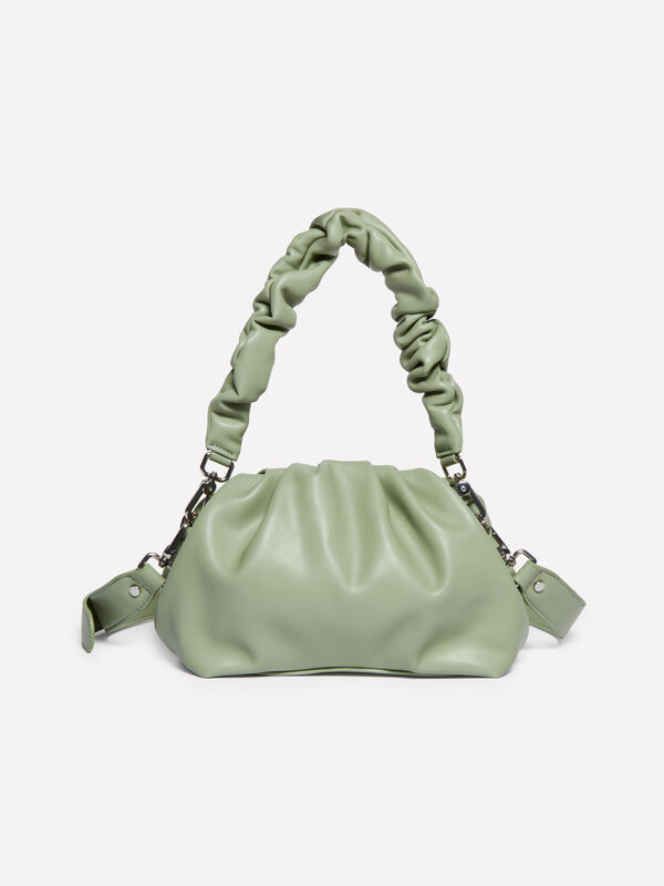 Pochette verde chiaro con manico arricciato - pochette e portacellulari da donna | Sisley