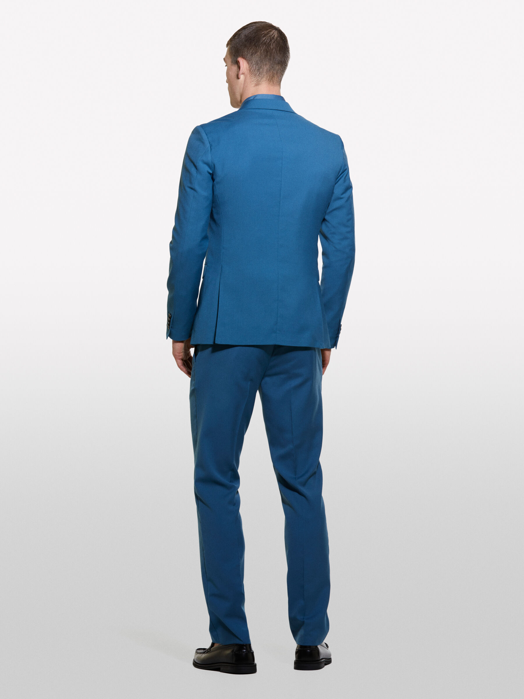 Pantaloni formali blu slim fit Blu Sisley