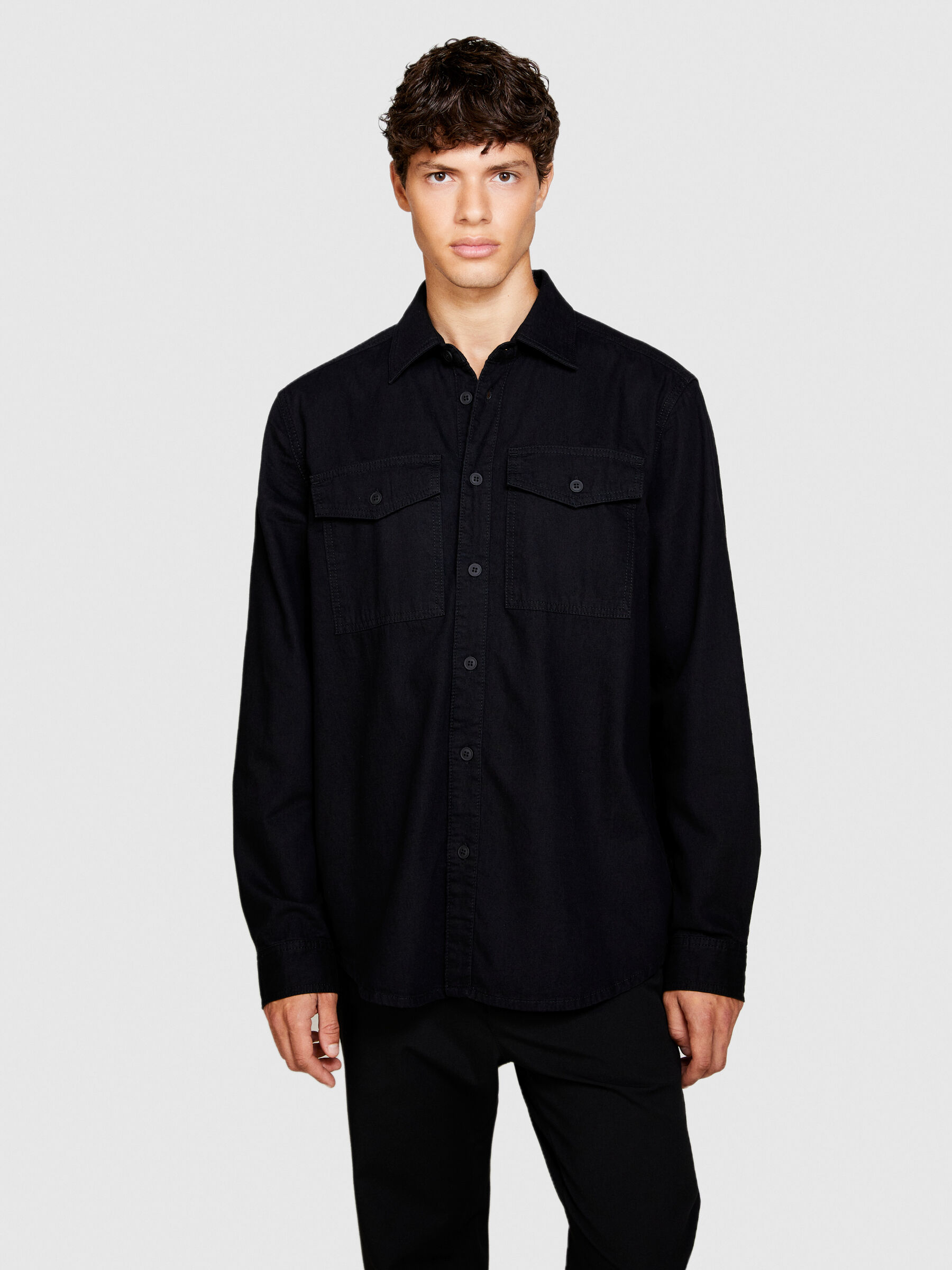 Camicia nera e jeans discount