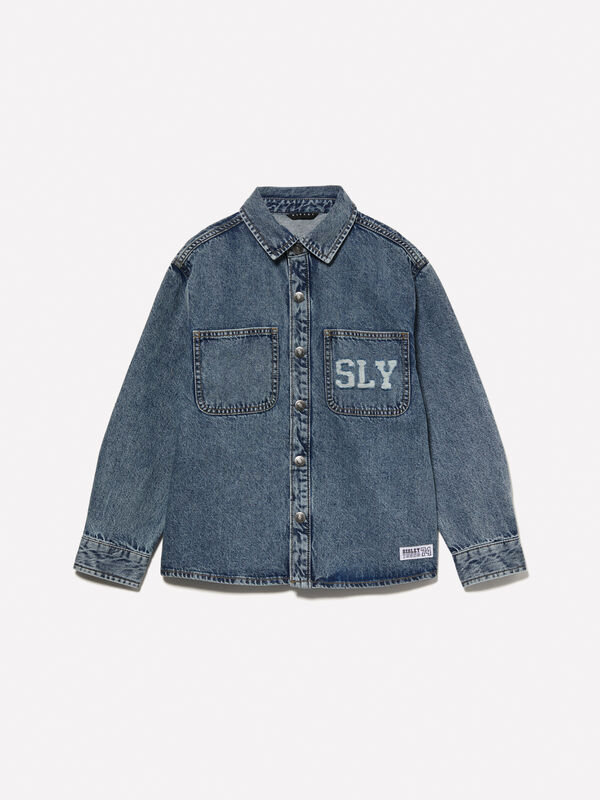 Camicia di jeans con logo - camicie da bambino | Sisley Young