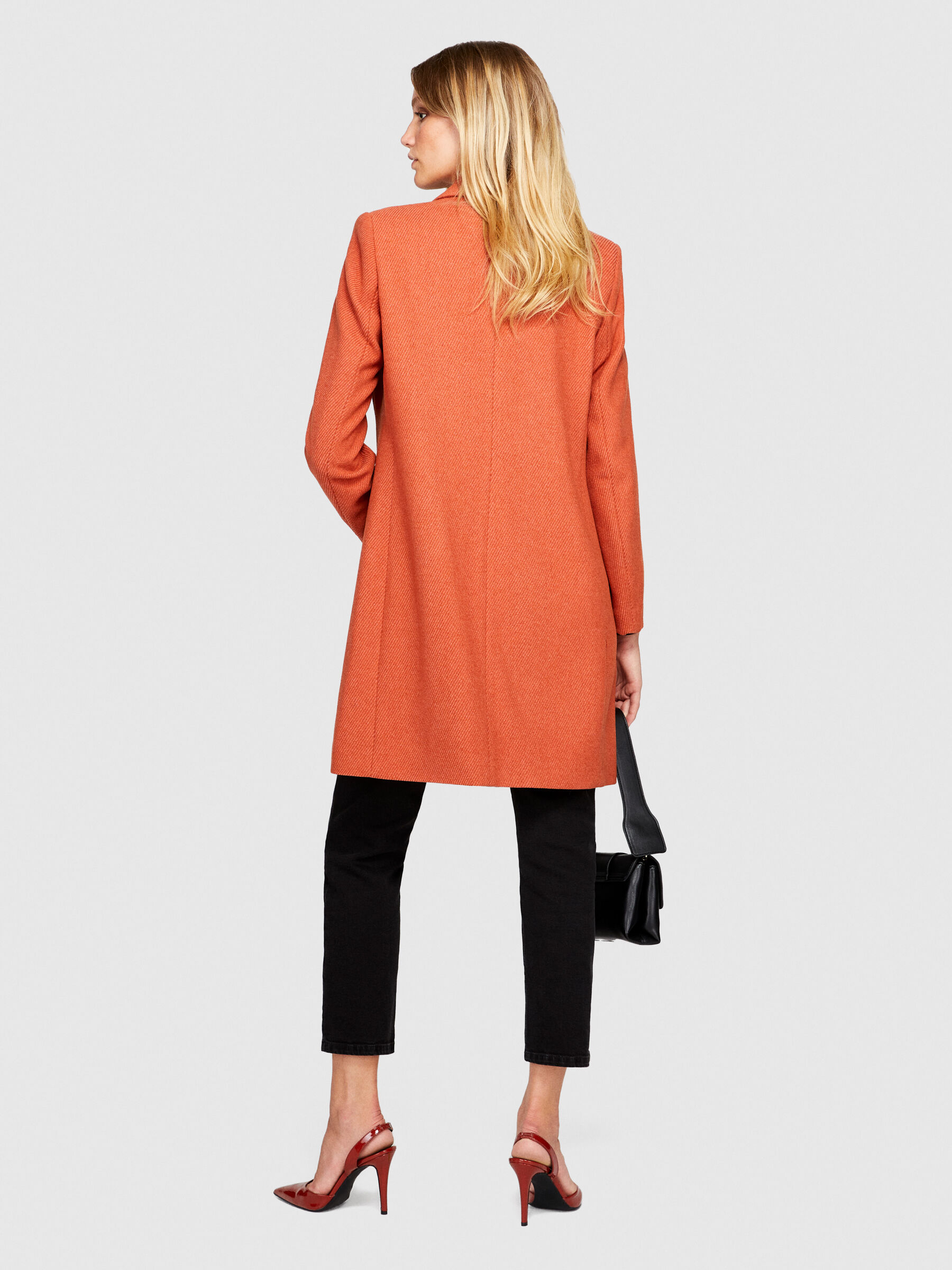 Cappotto monopetto Arancione Donna Sisley