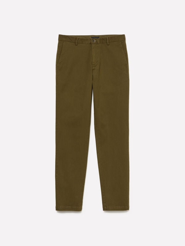 Pantaloni Chino verde oliva Pantaloni Chino verde oliva - pantaloni chino da uomo | Sisley