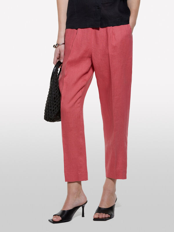 Joggers fard in 100% lino - pantaloni joggers da donna | Sisley