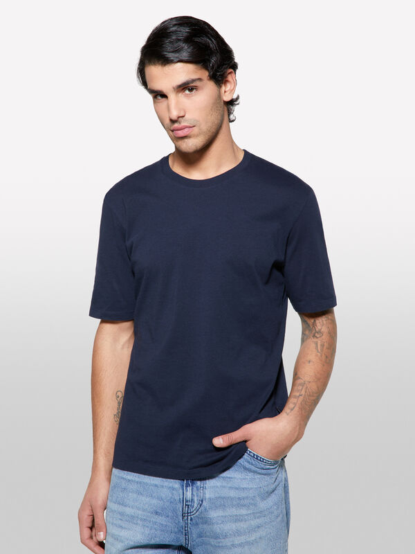 T-shirt a maniche corte regular fit blu scuro - t-shirt a manica corta da uomo | Sisley