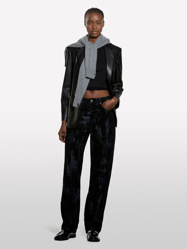 Maglia nera a maniche corte - maglie girocollo da donna | Sisley