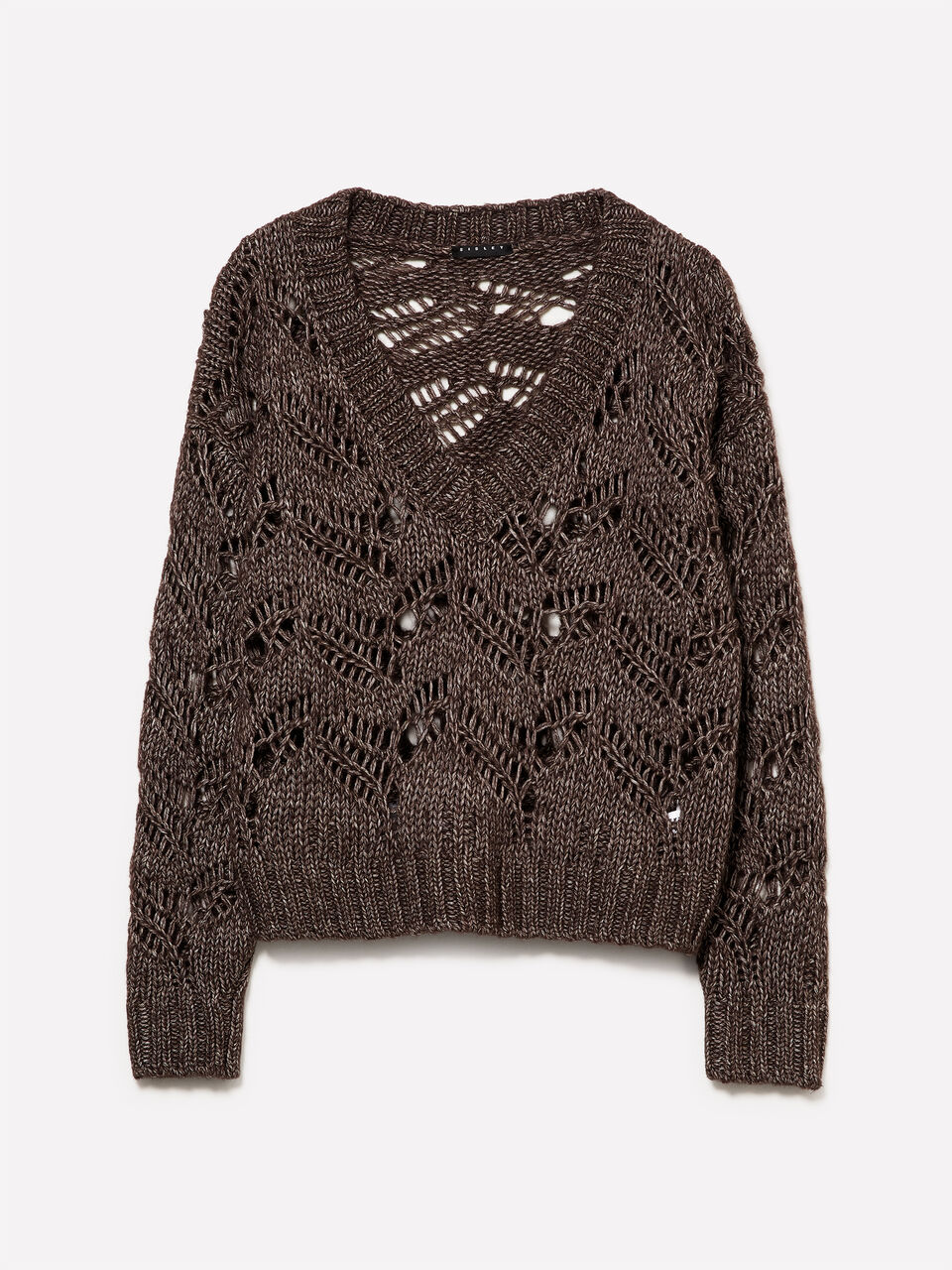 MAGLIA SCOLLO V M/L Donna image number null