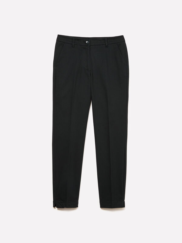 Chino slim fit neri - pantaloni slim-fit da donna | Sisley