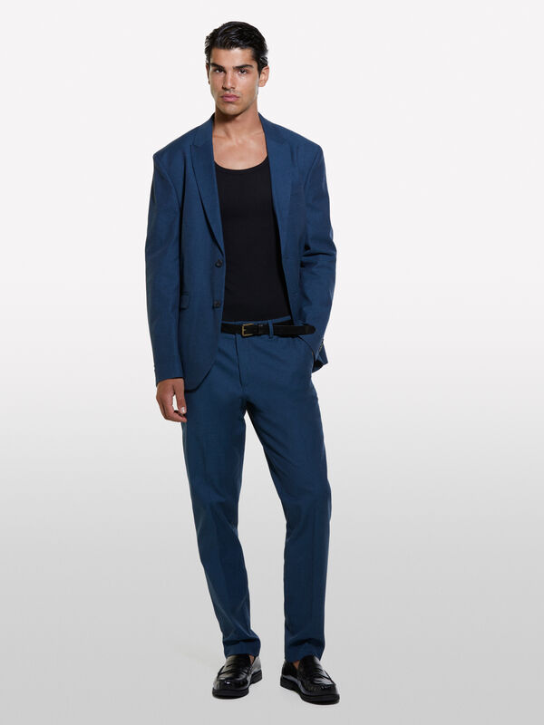 Blazer sartoriale blu scuro slim comfort fit - blazer da uomo | Sisley