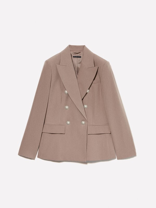 Blazer marrone con bottoni gold Blazer marrone con bottoni gold - blazer da donna | Sisley
