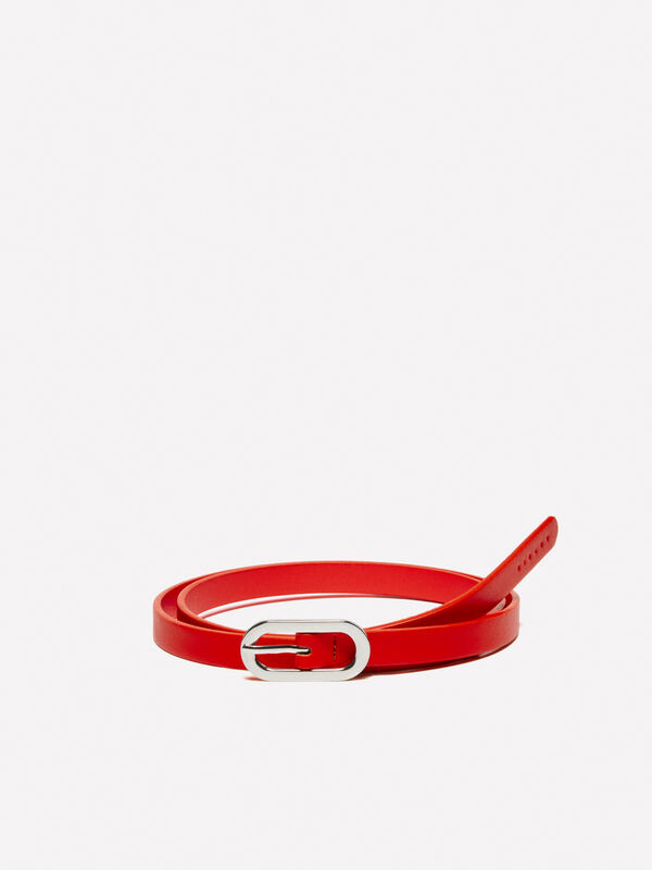 Cintura sottile rossa - cinture da donna | Sisley