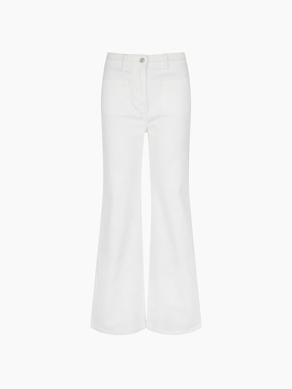 Pantaloni bootcut in denim color bianchi - sisley k jeans flare & bootcut | Sisley K
