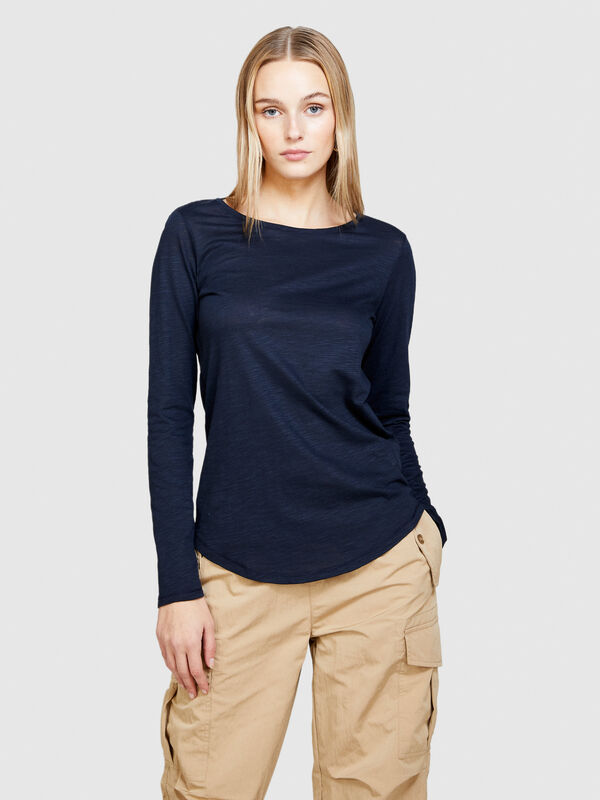 T-shirt tinta unita - t-shirt a manica lunga da donna | Sisley