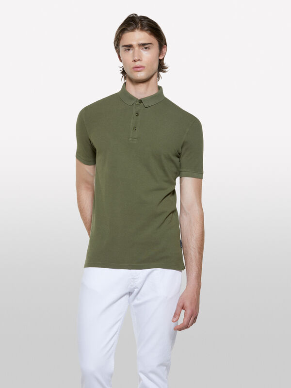 Polo verde militare 100% cotone - polo da uomo | Sisley