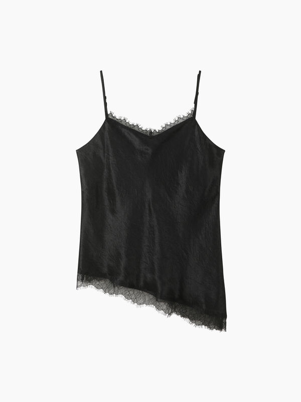 Top asimmetrico con pizzo - sisley k top | Sisley K