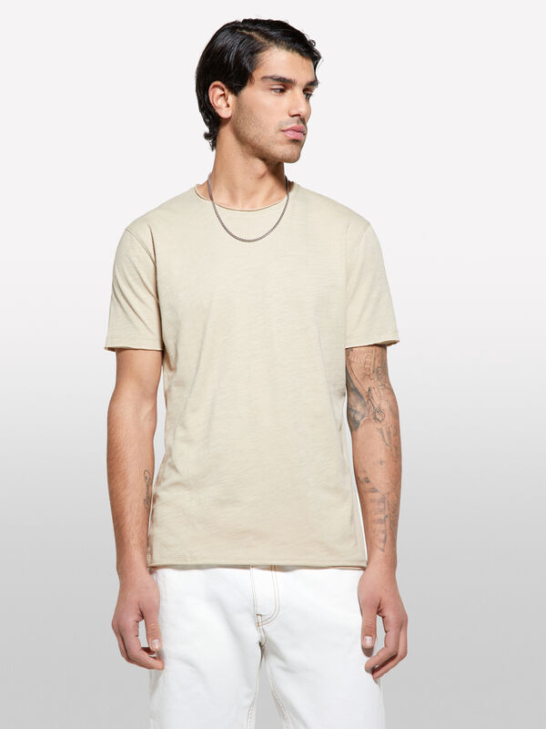 T-shirt a maniche corte slim fit beige - t-shirt a manica corta da uomo | Sisley