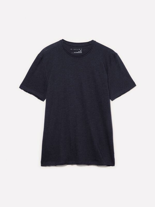T-shirt a maniche corte slim fit blu scuro T-shirt a maniche corte slim fit blu scuro - t-shirt a manica corta da uomo | Sisley