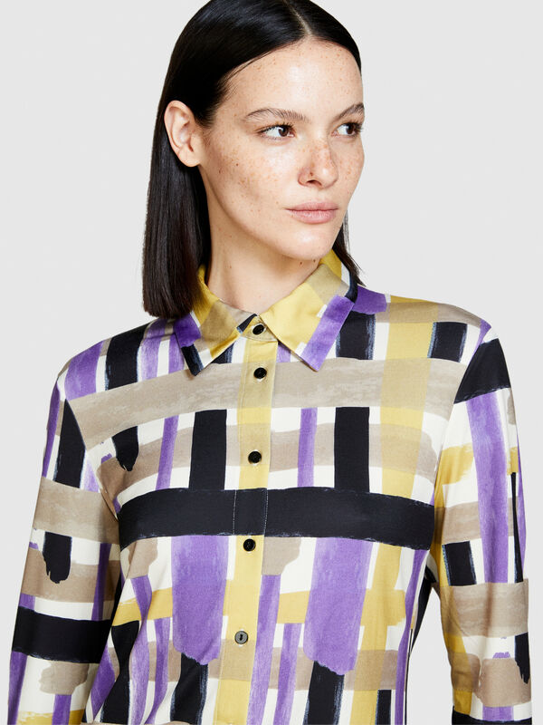 Camicia slim fit stampata - camicie da donna | Sisley